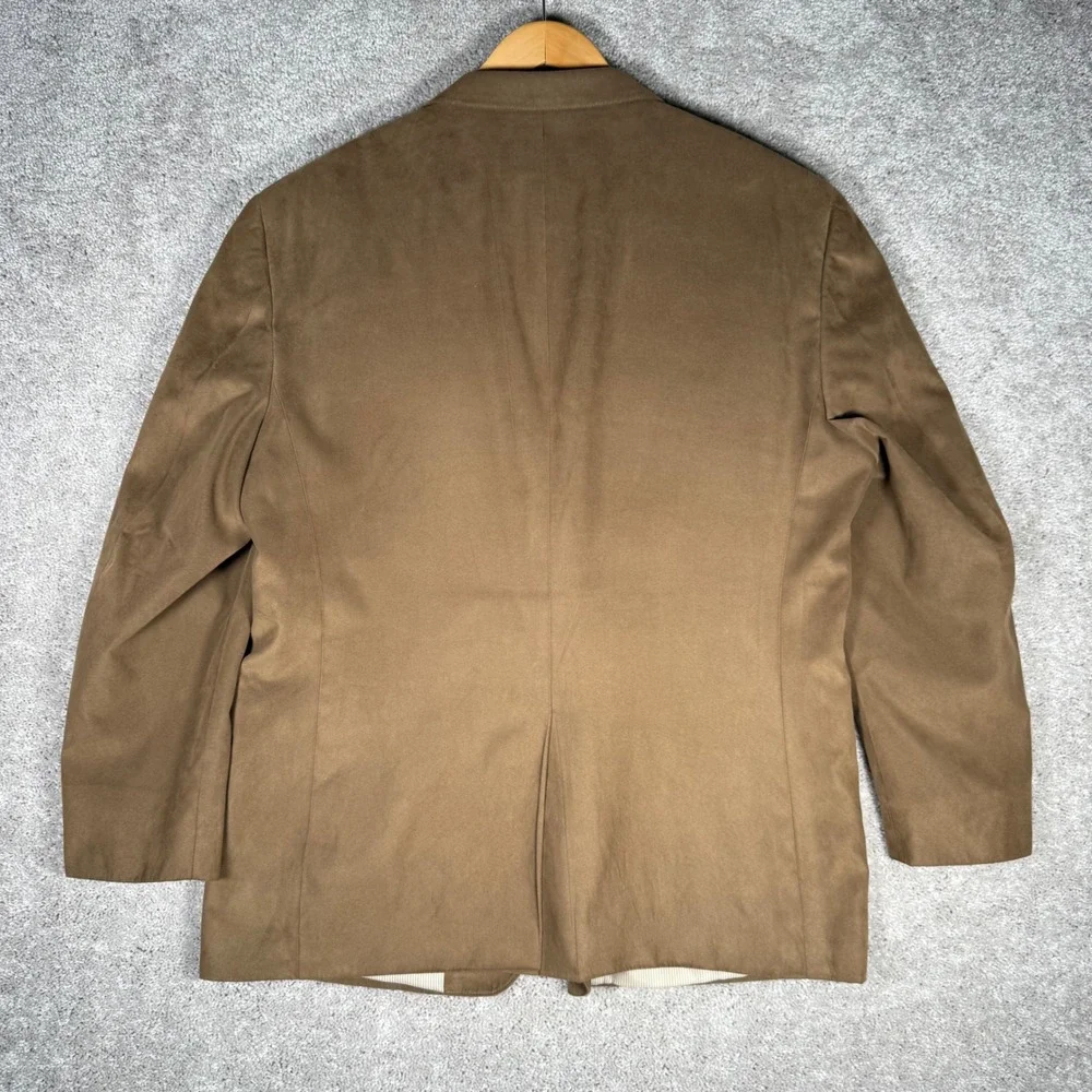 Jos A Bank Men's 44S Brown Microsuede Two Button Sport Coat Blazer Jacket